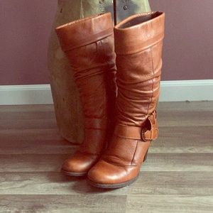 Aldo cuffed slouch boot in Tan Sz 36( US 6)